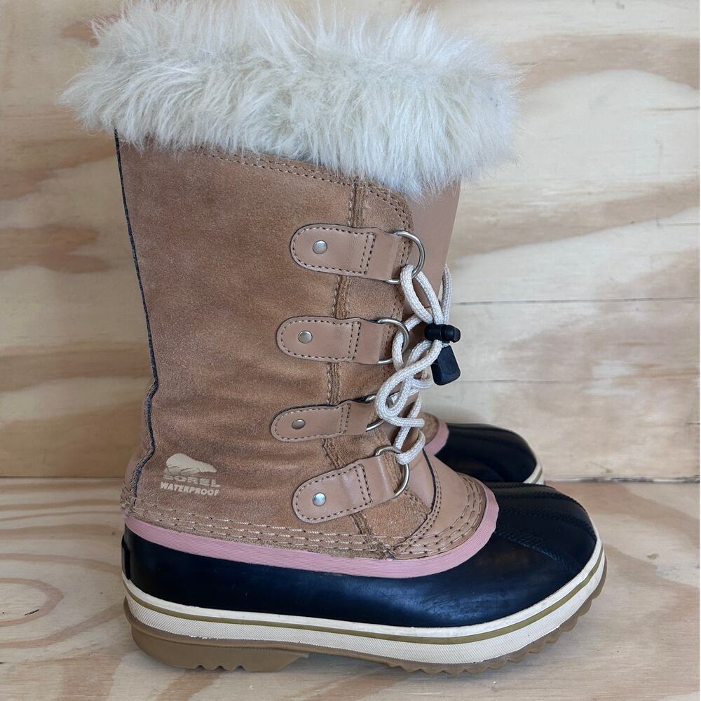 Sorel - Joan Of Arctic - Winter Boots -Brown/Black - Big Girl's - 4 - NY1966-246